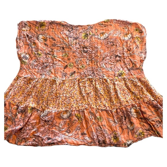 Wonderly Orange Peplum Sleeveless Blouse - Picture 2 of 5